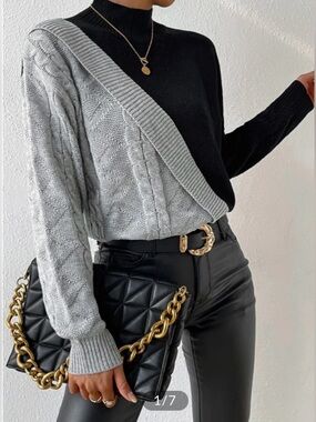 Commense Color Block Pullover Sweater NWOT Size L